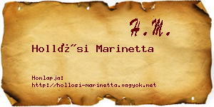 Hollósi Marinetta névjegykártya
